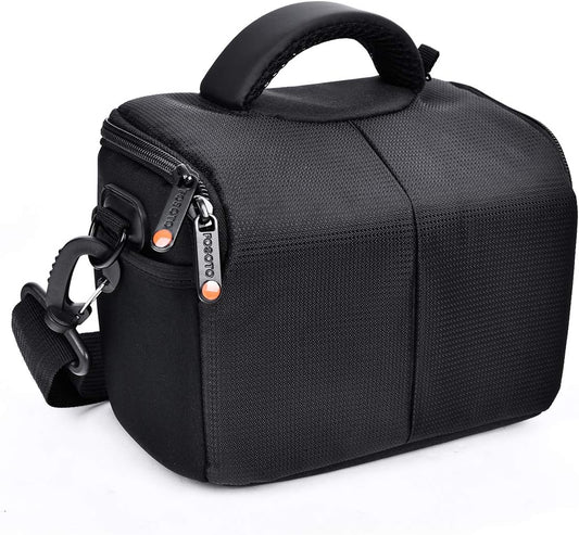 Compact Camera Shoulder Bag Case with Rain Cover Compatible for Canon EOS M200 Powershot SX540 Panasonic LUMIX FZ70 Sony A6400 Nikon Coolpix L330 Fuji X-A5 Compact System Mirrorless Digital Camera